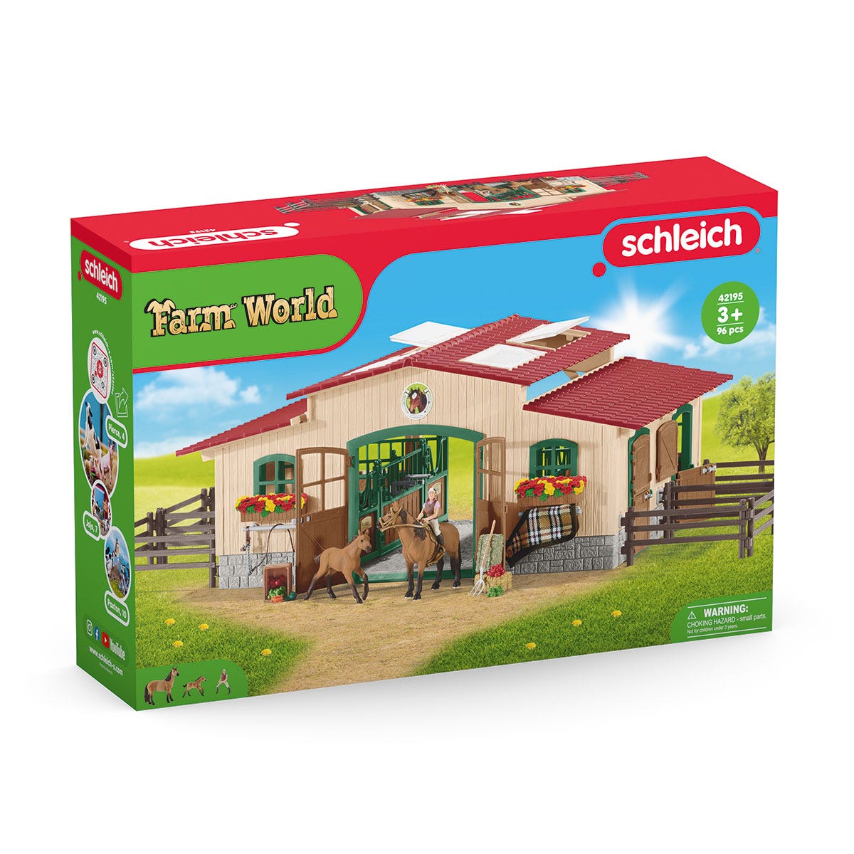 schleich-horse-club-42195-pferdestall-spielset-mit-pferden image 5