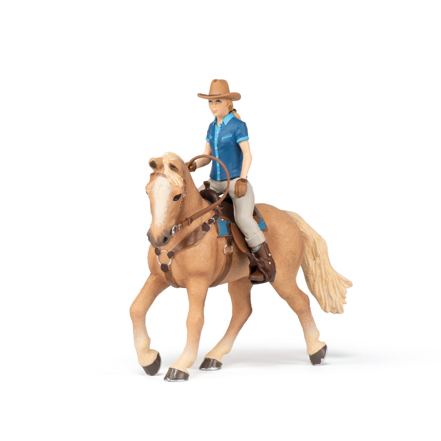 papo-horses-western-pferd-und-reiterin-set-cowgirl-figur image 6