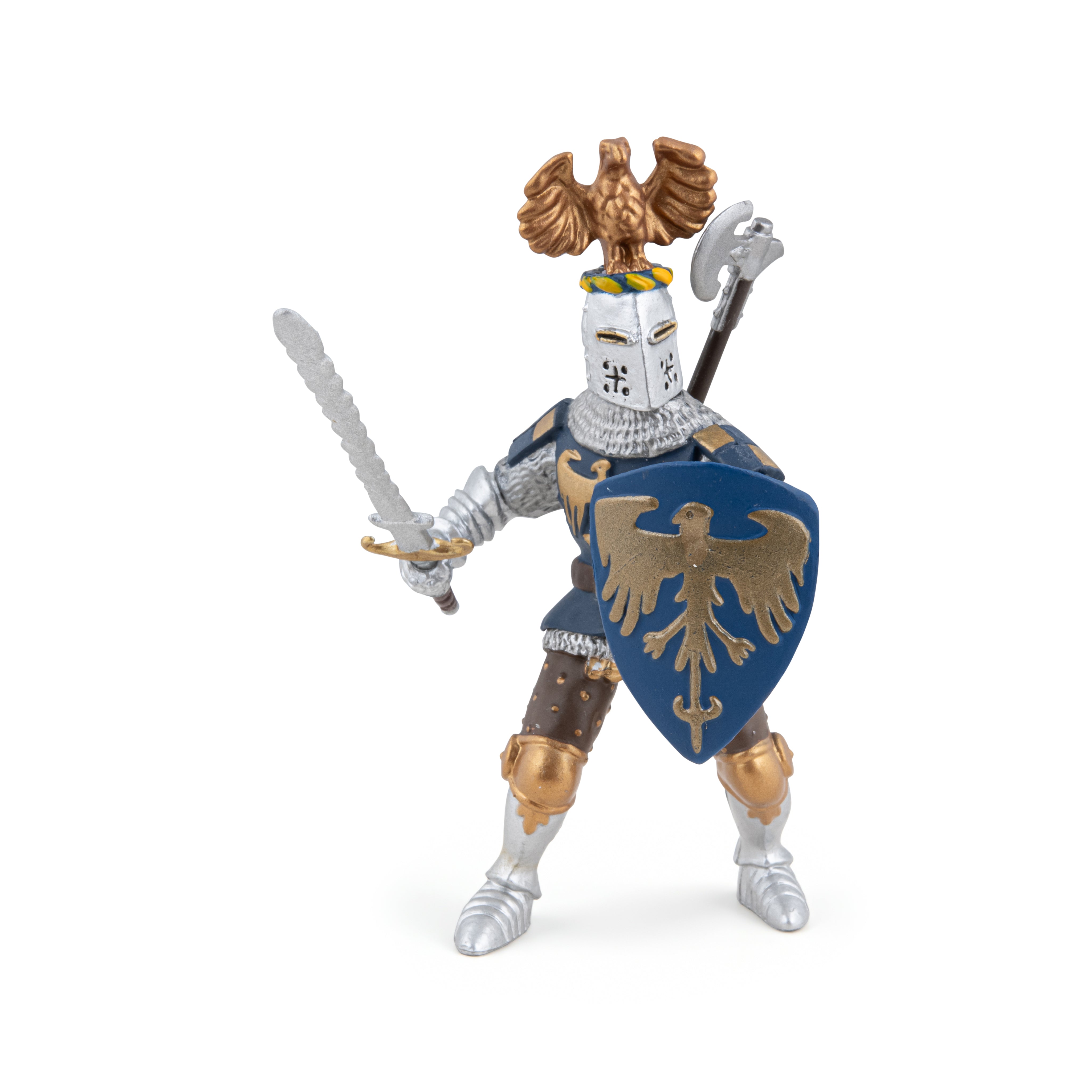 papo-medieval-blauer-ritter-figur-mit-pferd image 2
