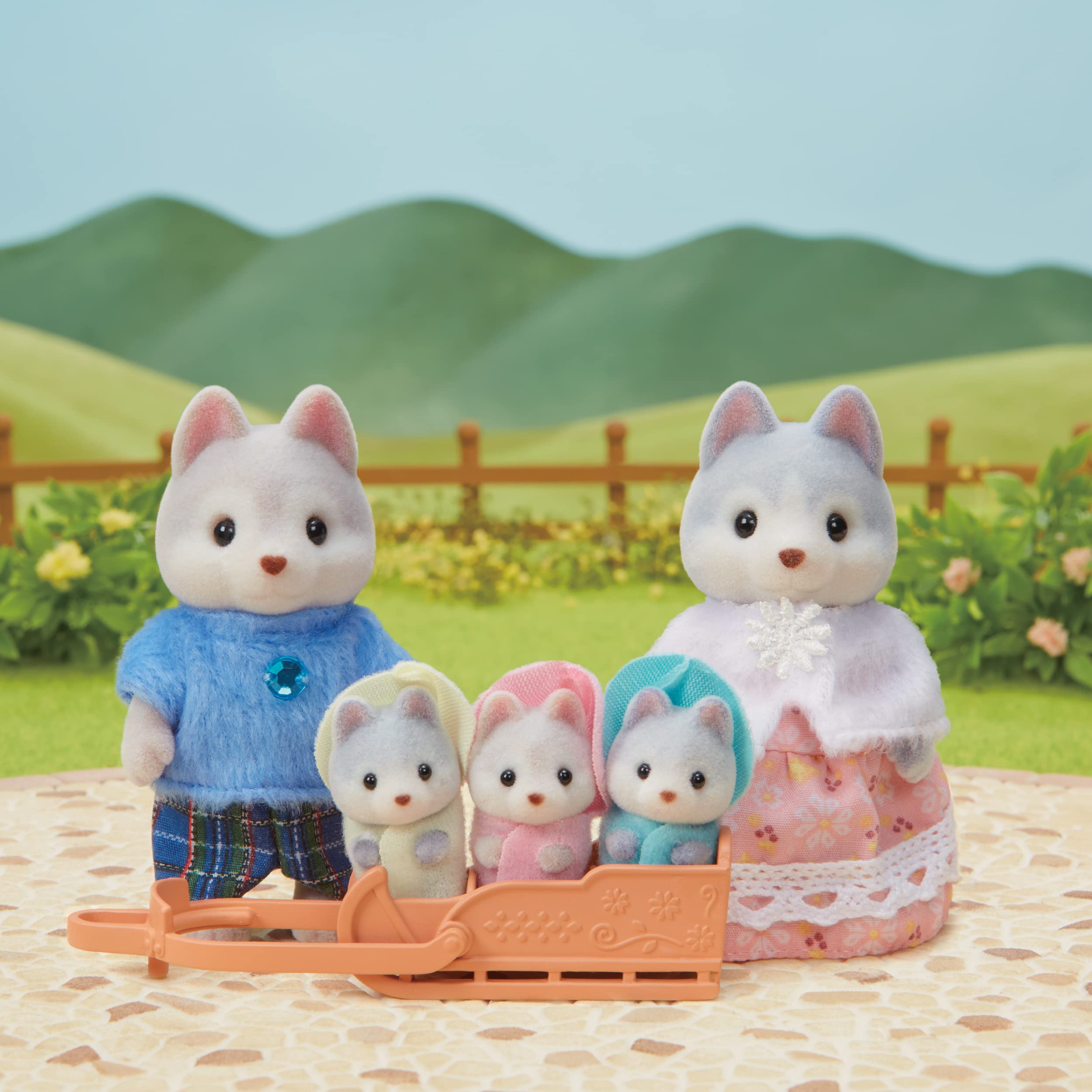 sylvanian-families-village-l5636-husky-familie-figuren-schlitten image 3