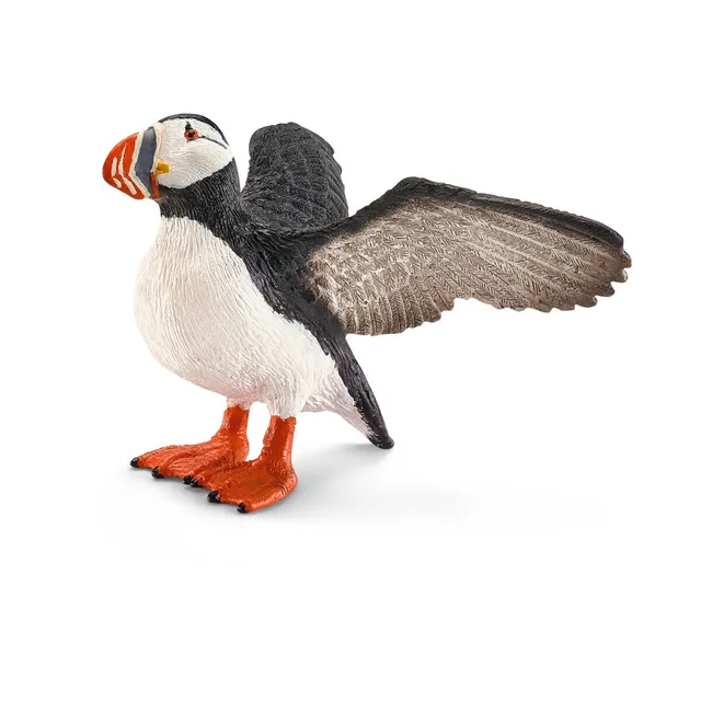 schleich-wild-life-papageitaucher-vogelfigur-seevogel image 1