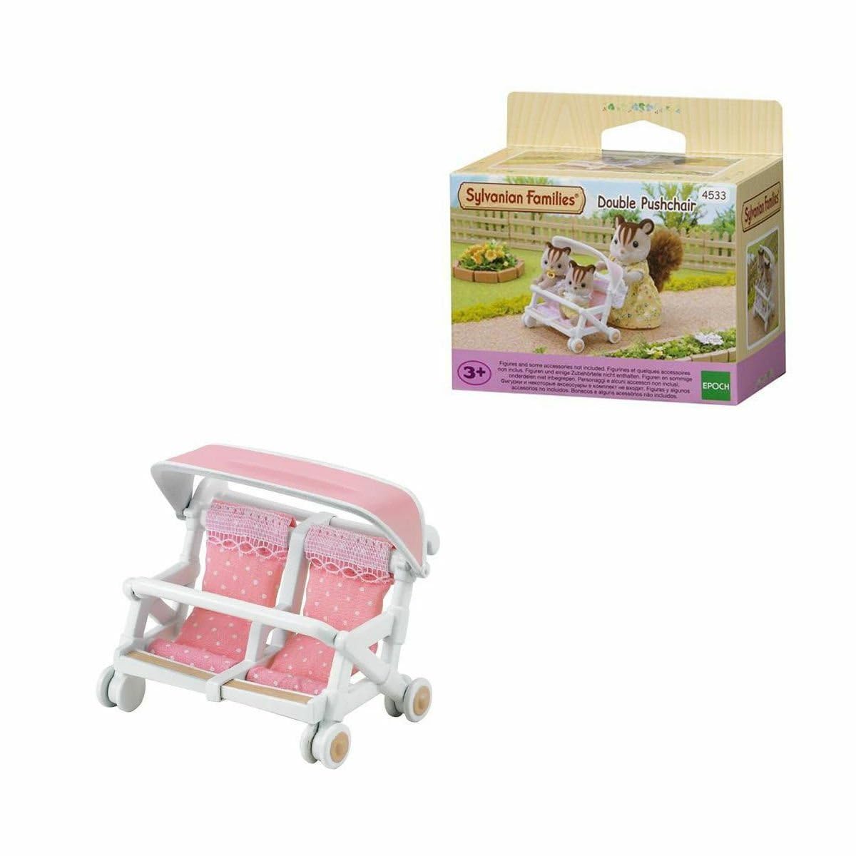 sylvanian-families-baby-4533-zwillingskinderwagen-puppen-zubeh-r image 1