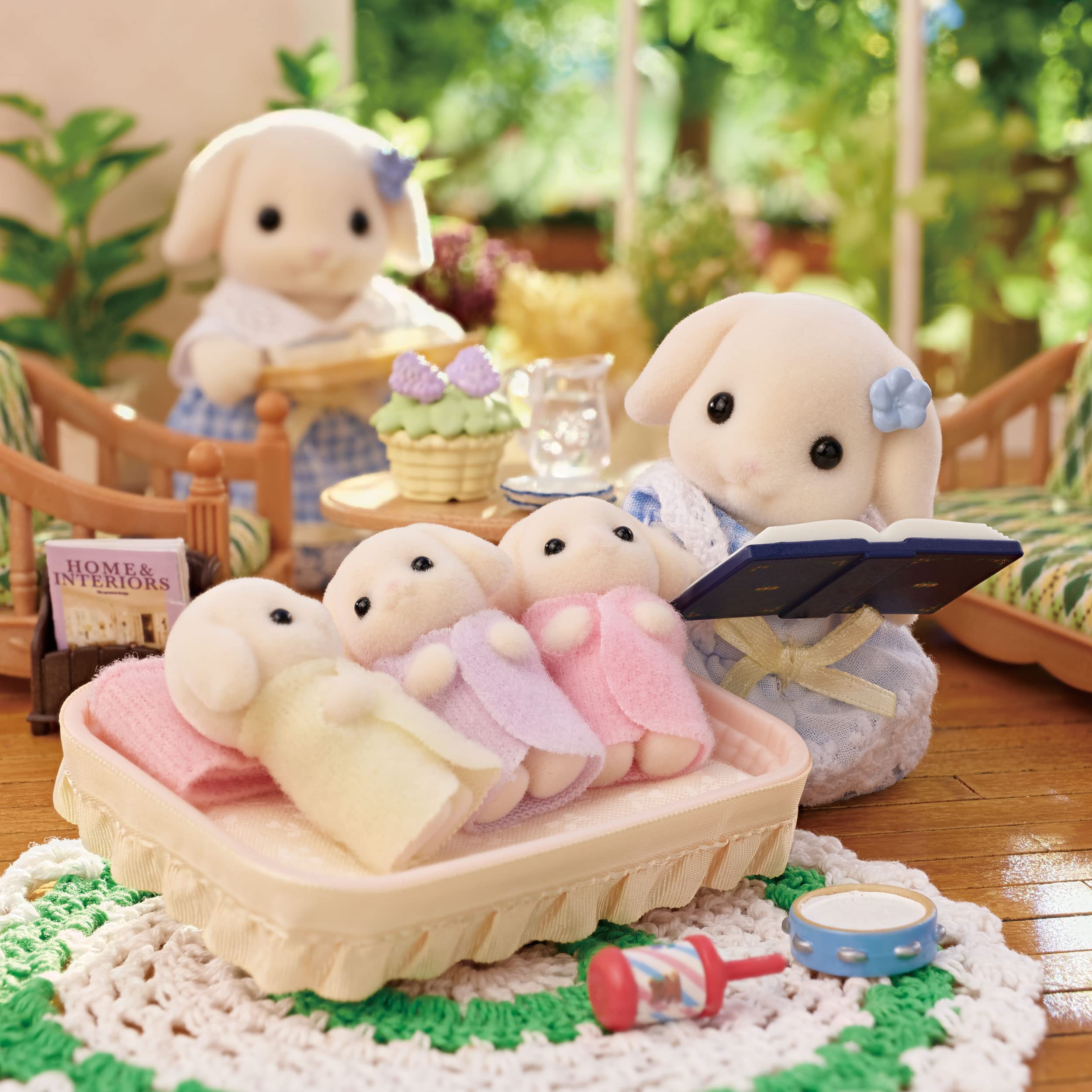 sylvanian-families-5735-kaninchen-familie-figuren-mit-drillingen image 6