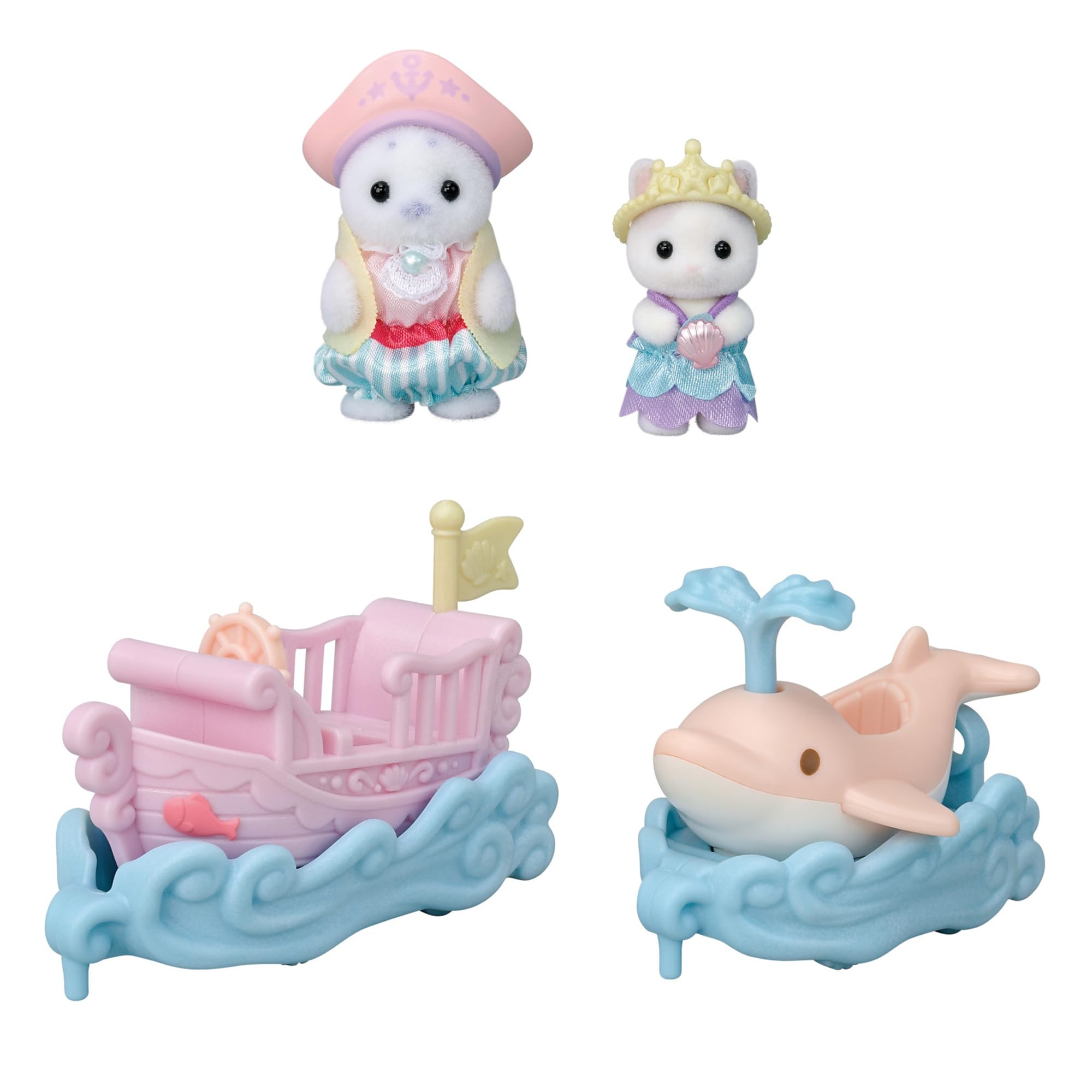 sylvanian-families-seaside-wellenritt-5820-spielset-robbe-katze image 5