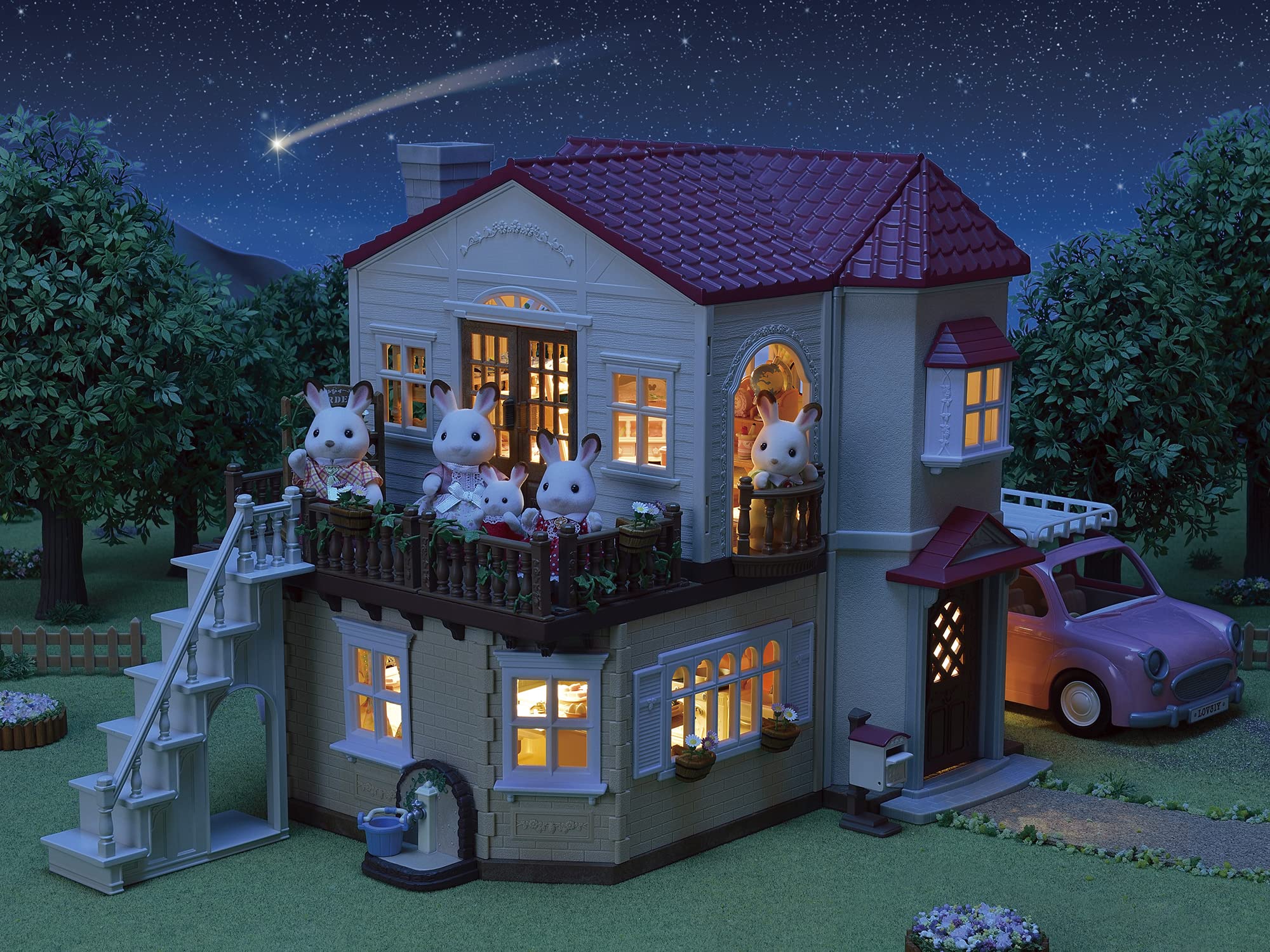 sylvanian-families-5716-stadthaus-puppenhaus-mit-dachzimmer-licht image 6