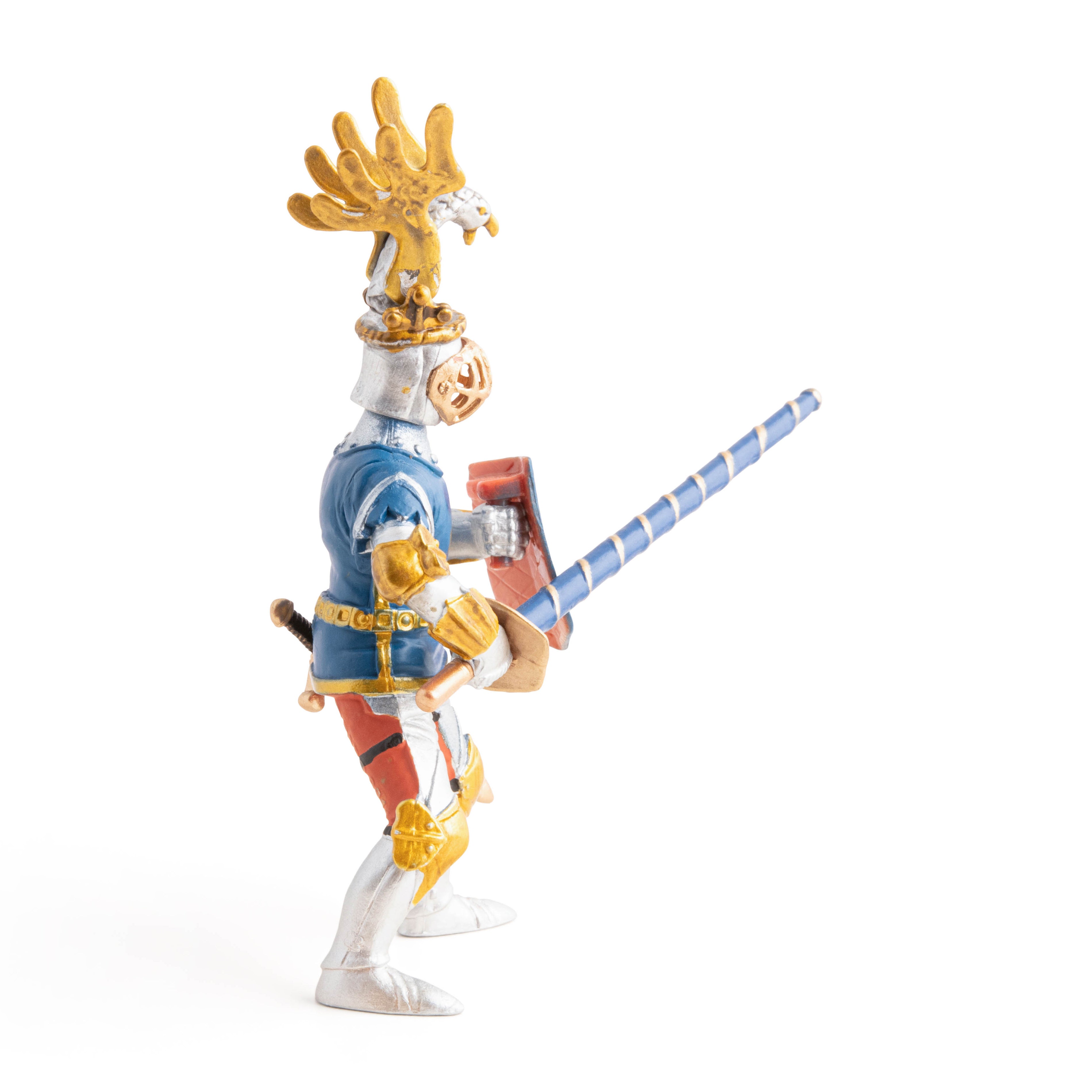 papo-medieval-blauer-ritter-fleur-de-lis-figur-mit-pferd image 3