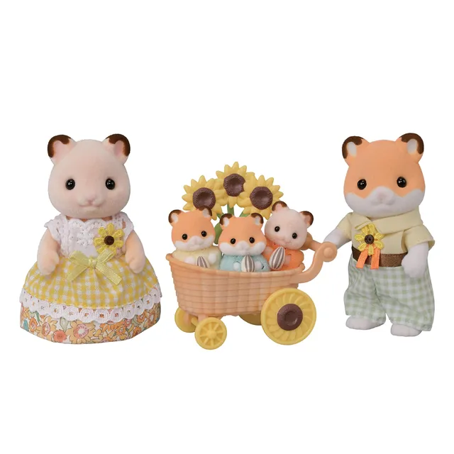 sylvanian-families-5856-hamster-familie-spielfiguren-5-teilig image 1