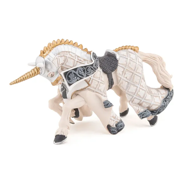 papo-medieval-waffenmeister-pferdefigur-einhornwappen-ritter image 1