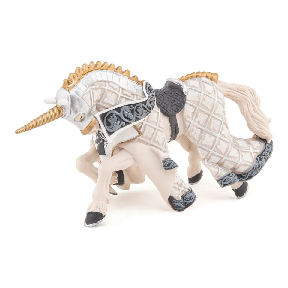 papo-medieval-waffenmeister-pferdefigur-einhornwappen-ritter image 1