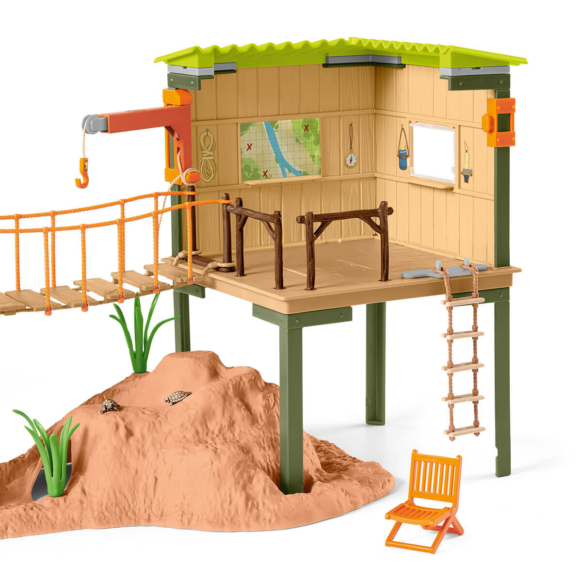 schleich-wild-life-42594-abenteuerstation-spielset-mit-panther image 2