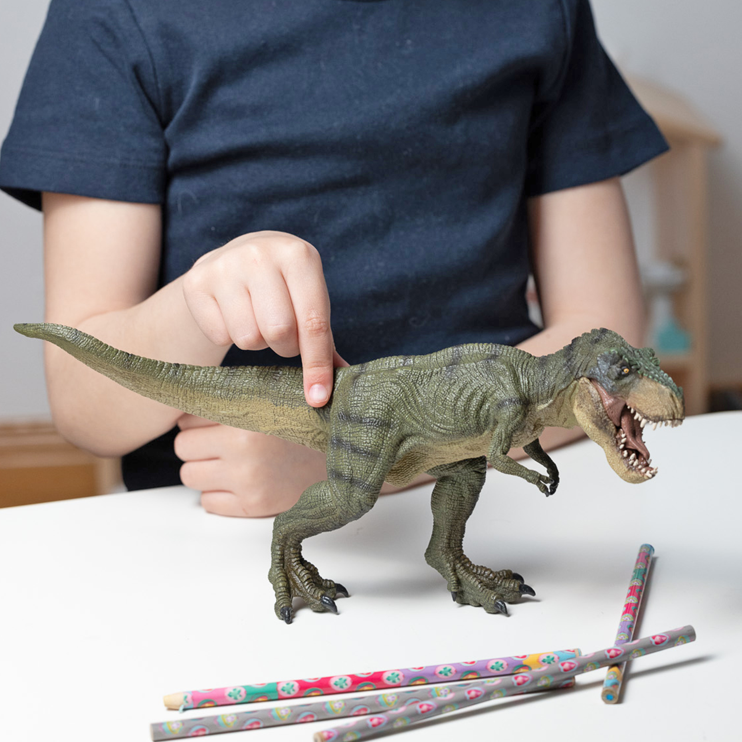 papo-dinosaurs-gr-ne-laufende-t-rex-figur-beweglich image 2