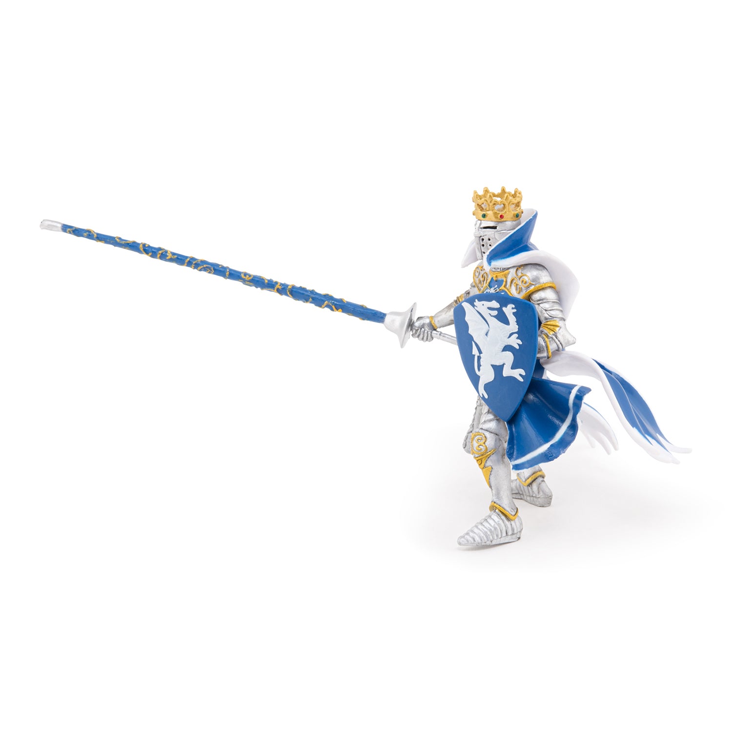 papo-medieval-blauer-drachenk-nig-ritterfigur-pferd image 3
