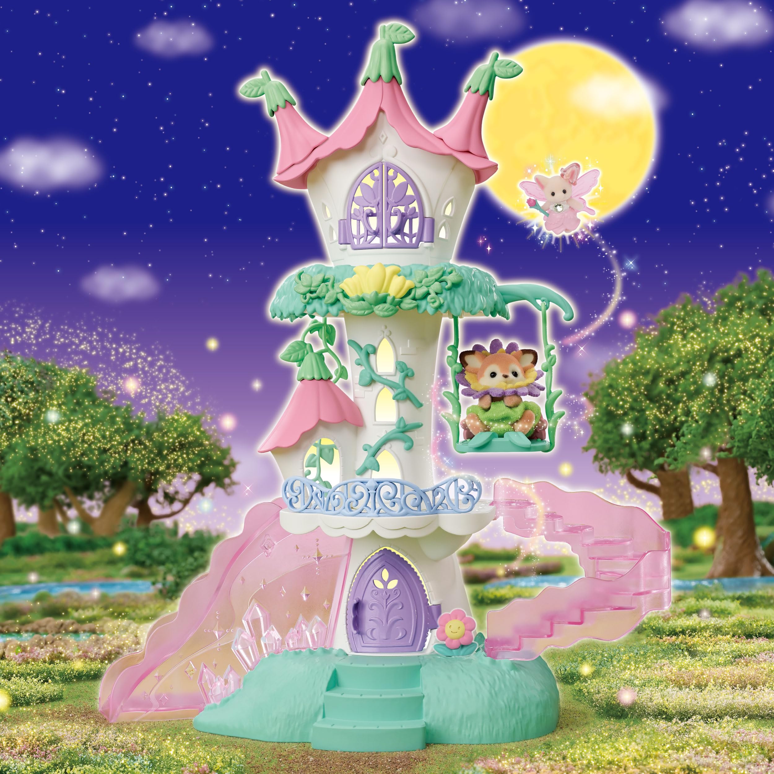 sylvanian-families-5858-magischer-m-rchenturm-spielset-reh image 8