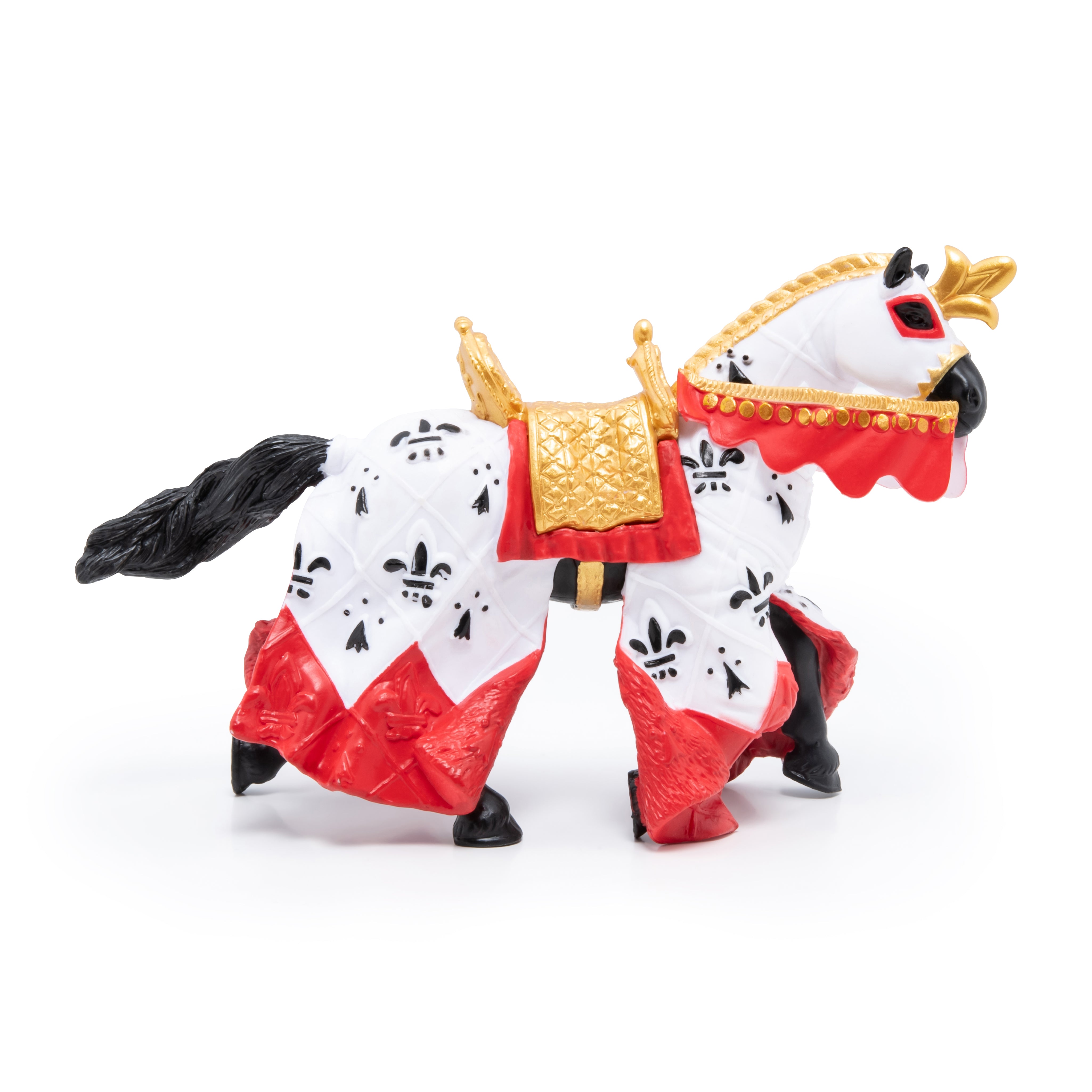papo-medieval-k-nig-artus-pferd-rote-ritterpferd-figur image 1