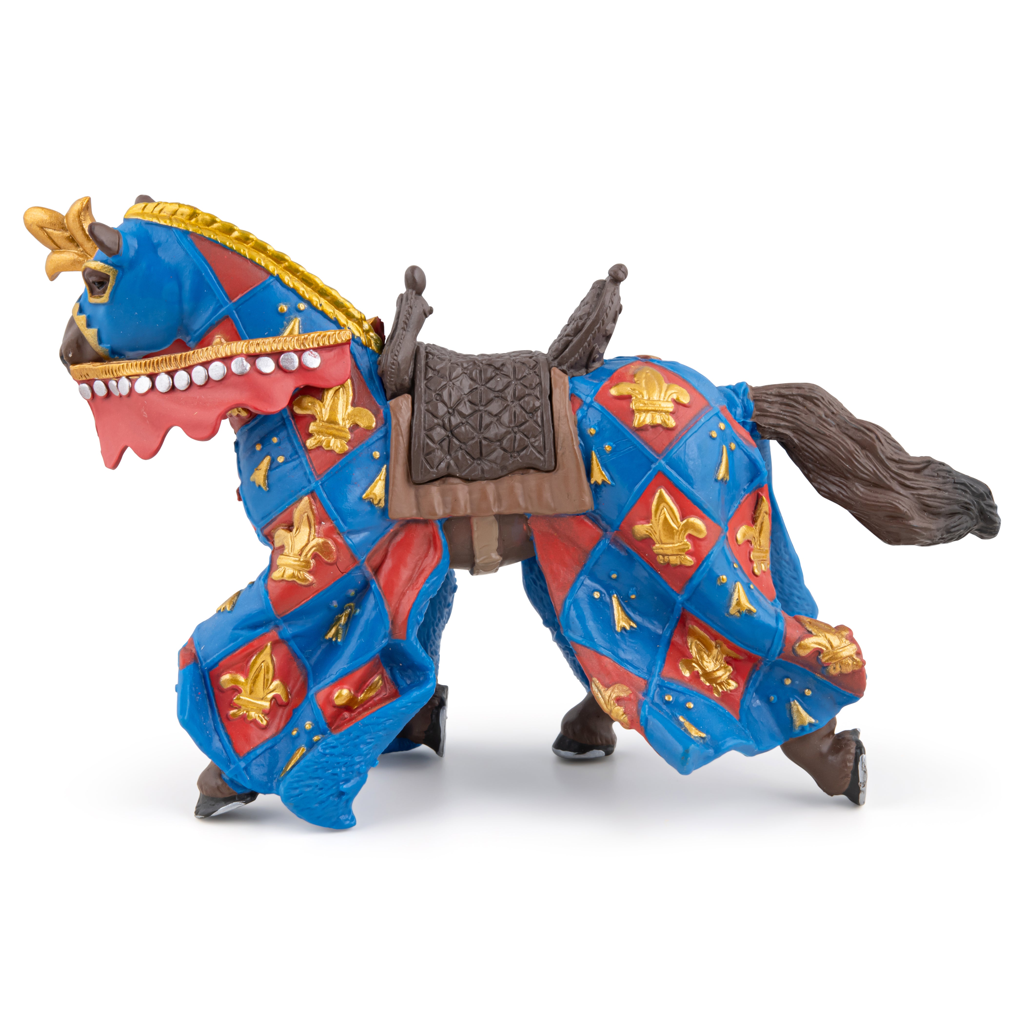 papo-medieval-pferd-lilie-blau-ritterpferd-figur image 6