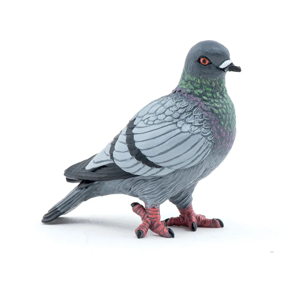 papo-gartentiere-taube-vogelfigur-grau image 1