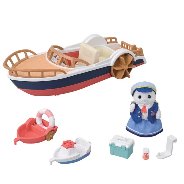 sylvanian-families-seaside-ausflugsboot-mit-robbe-5864-spielset image 1