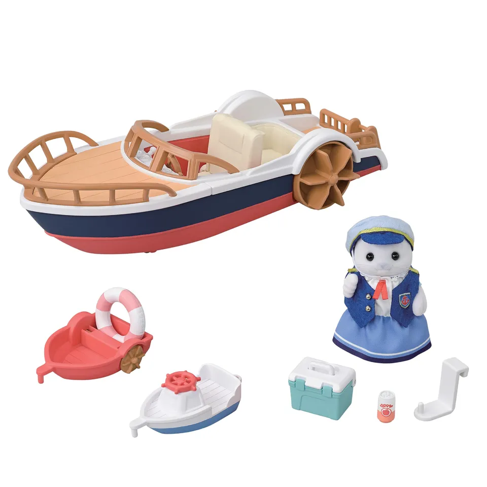 sylvanian-families-seaside-ausflugsboot-mit-robbe-5864-spielset image 1