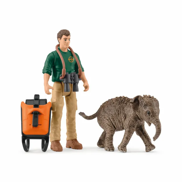 schleich-wild-life-forscher-tierfigur-mit-fernglas image 1