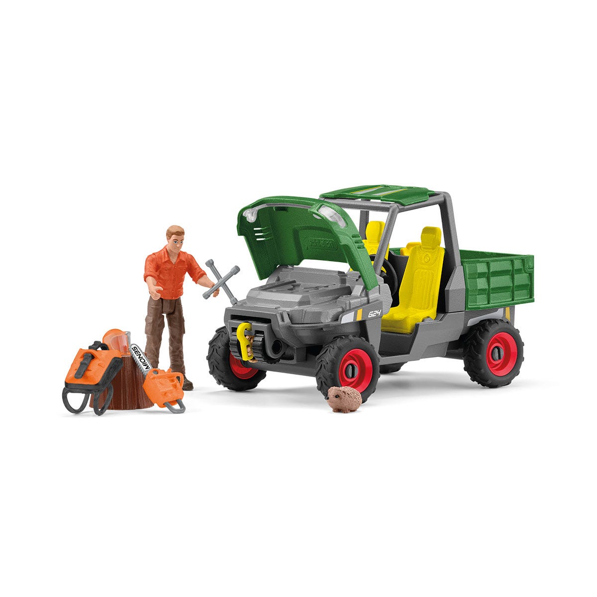 schleich-wild-life-42659-waldbauer-spielfiguren-set-mit-gel-ndewagen image 6
