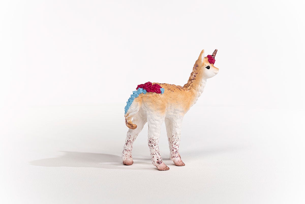 schleich-bayala-lama-einhorn-fantasy-figur-70743-glitzer image 2