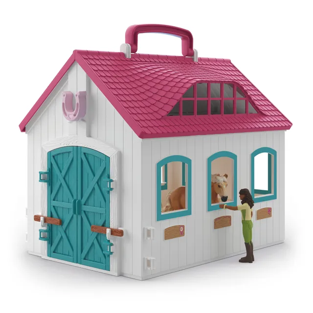 schleich-horse-club-mobile-pferdebox-haflinger-spielset image 1