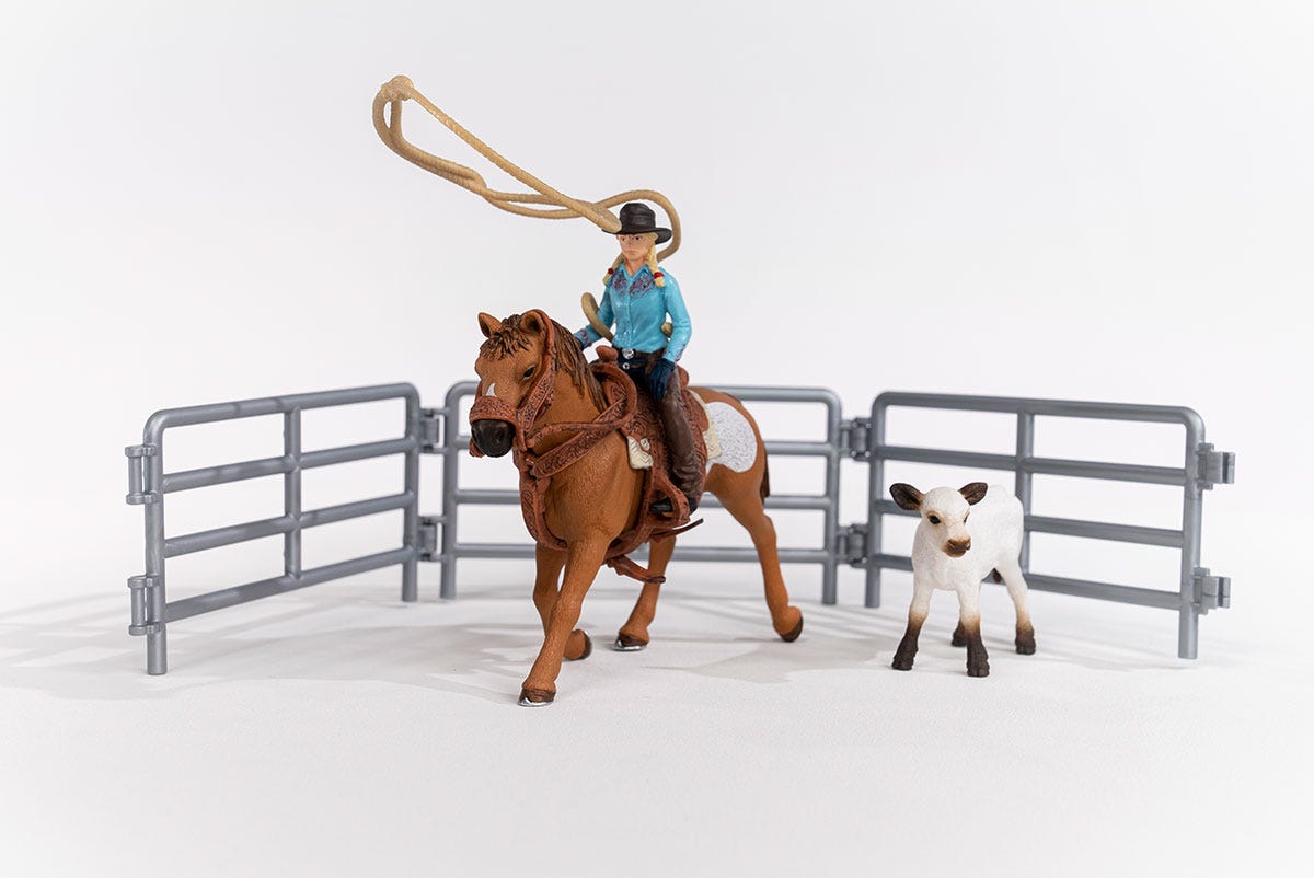 schleich-horse-club-team-roping-cowgirl-42577-spielset image 5
