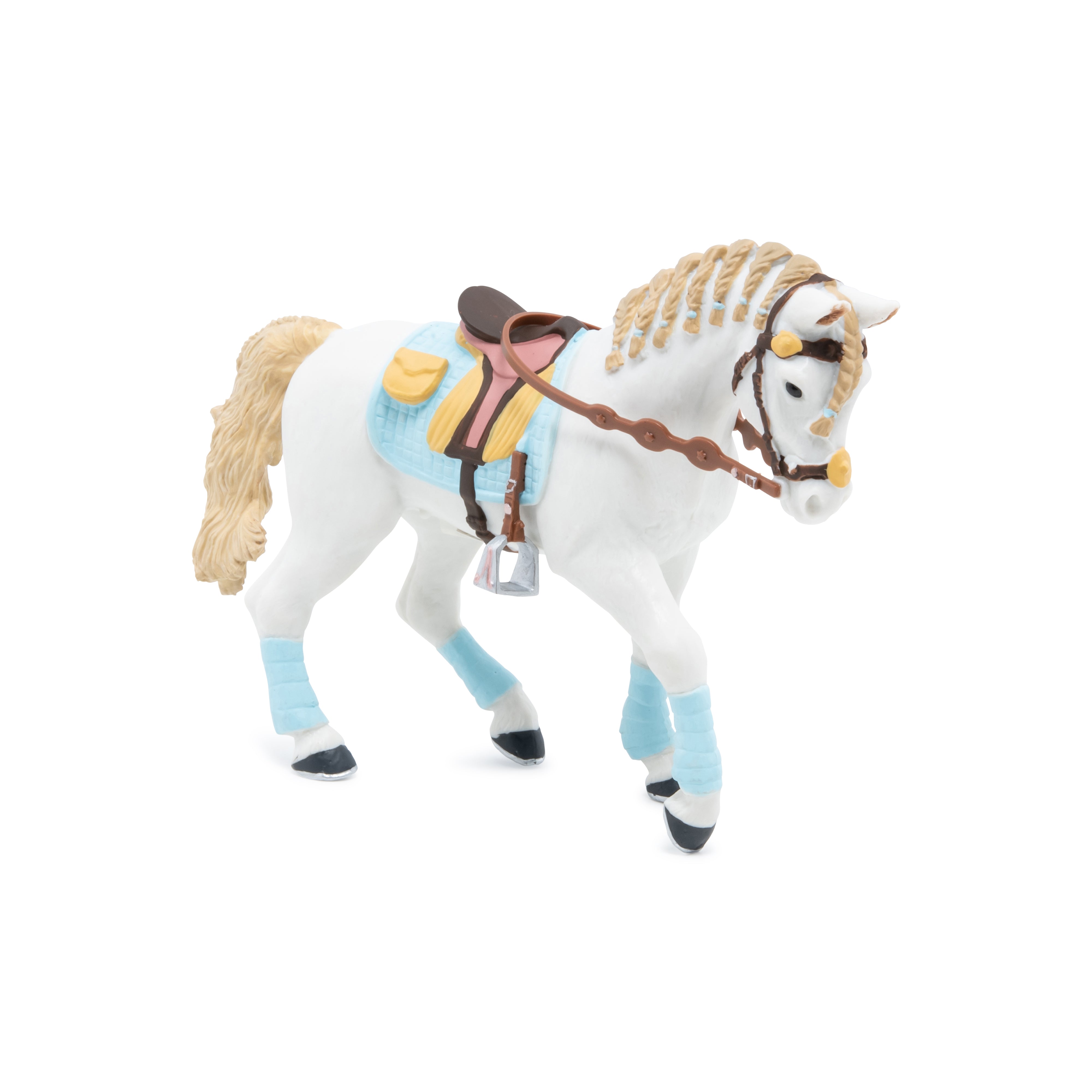 papo-horses-fashion-rider-blau-pferdefigur-sattel image 2