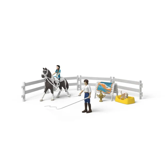 schleich-horse-club-voltigieren-kim-spielset-mit-pferd image 1
