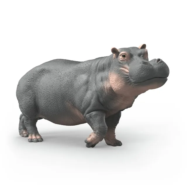 schleich-wild-life-flusspferd-tierfigur-grau-14938 image 1
