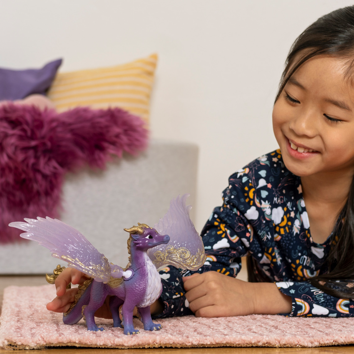 schleich-bayala-nachthimmeldrache-spielfigur-mit-magnetsattel image 2