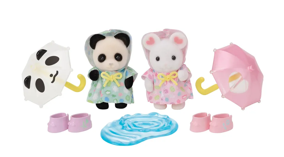 sylvanian-families-5748-kindergarten-regenwetter-figuren-2er-set image 1