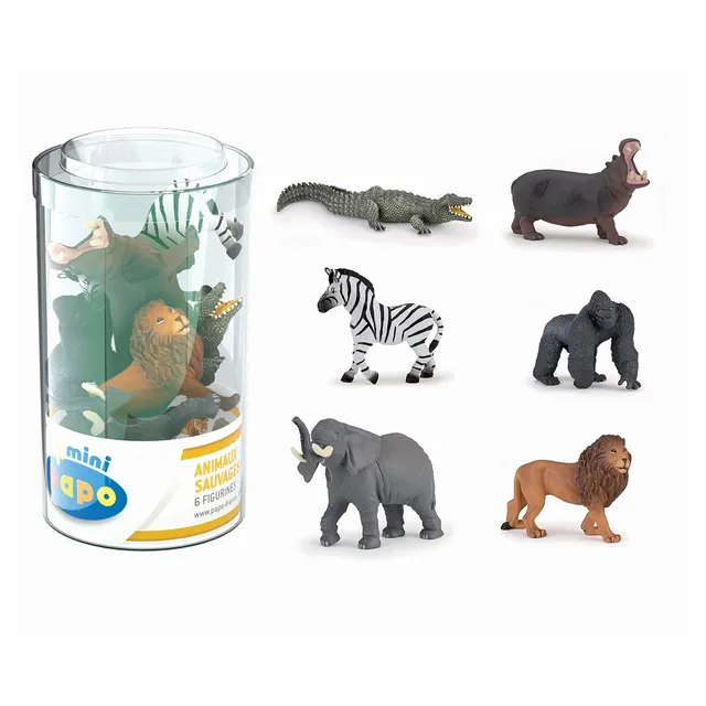 papo-mini-papo-wildfiguren-set-1-spielfiguren-6-teilig image 1