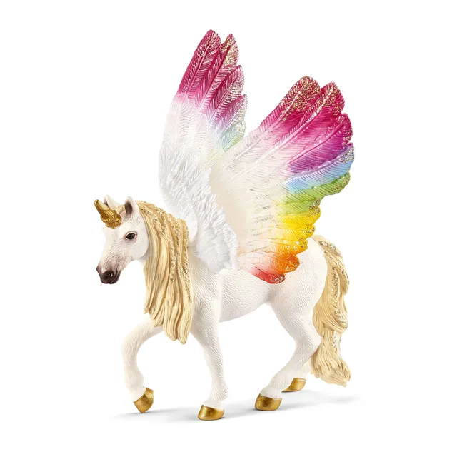 schleich-bayala-regenbogen-einhorn-spielfigur-mit-fohlen image 1