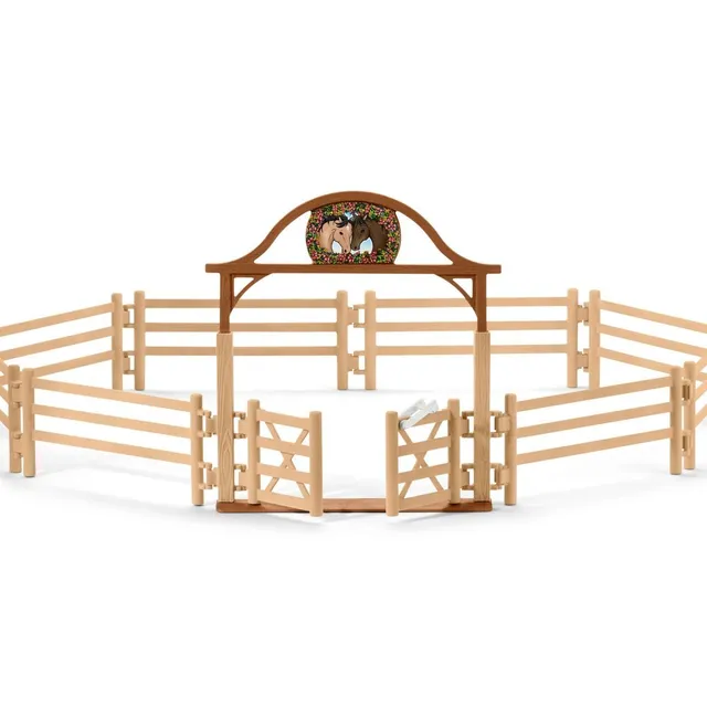 schleich-horse-club-pferdekoppel-eingangstor-set-42434 image 1