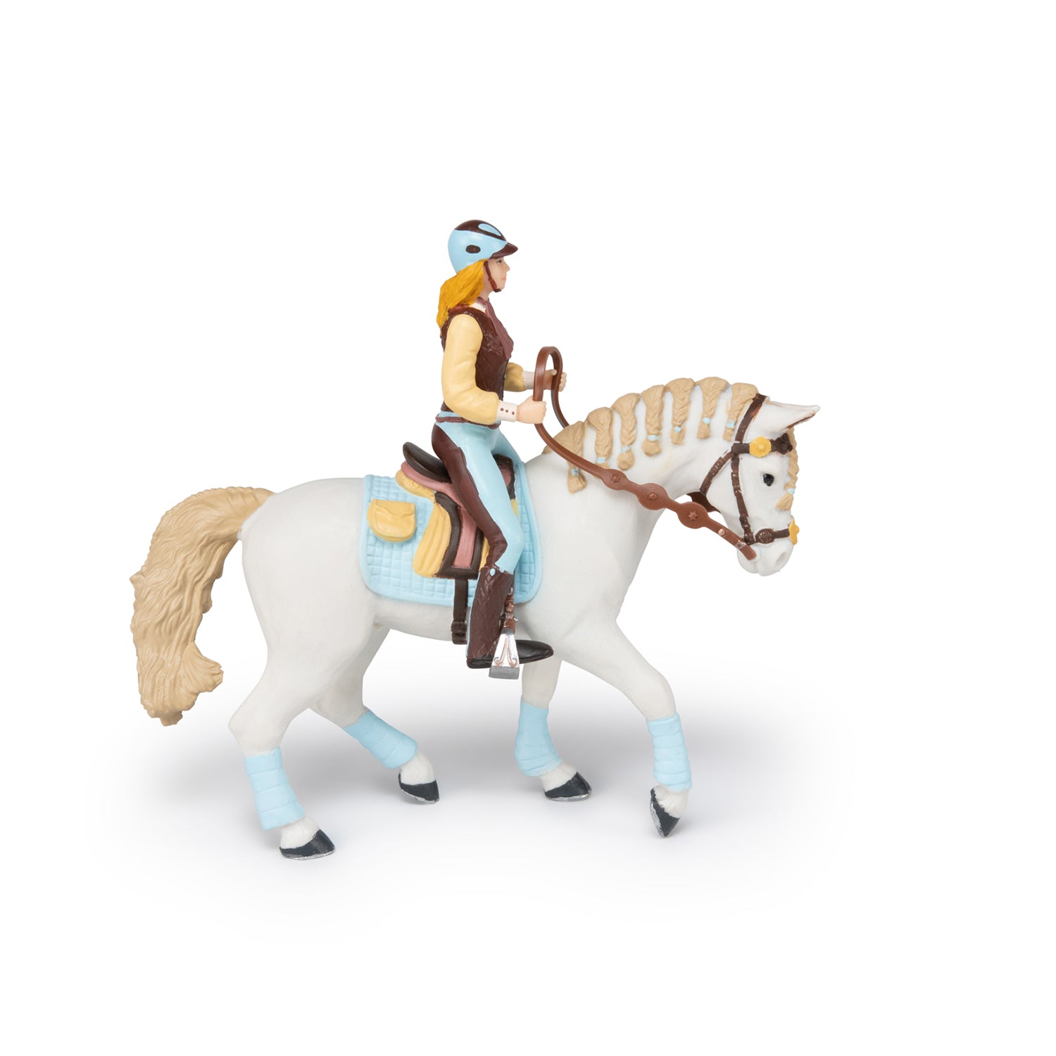 papo-horses-fashion-rider-blau-pferdefigur-sattel image 7