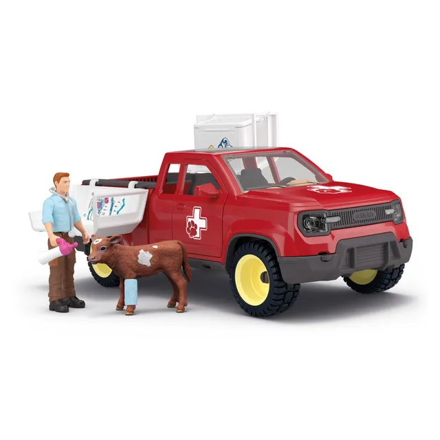 schleich-farm-world-tierarzt-bauernhof-spielset-pickup image 1