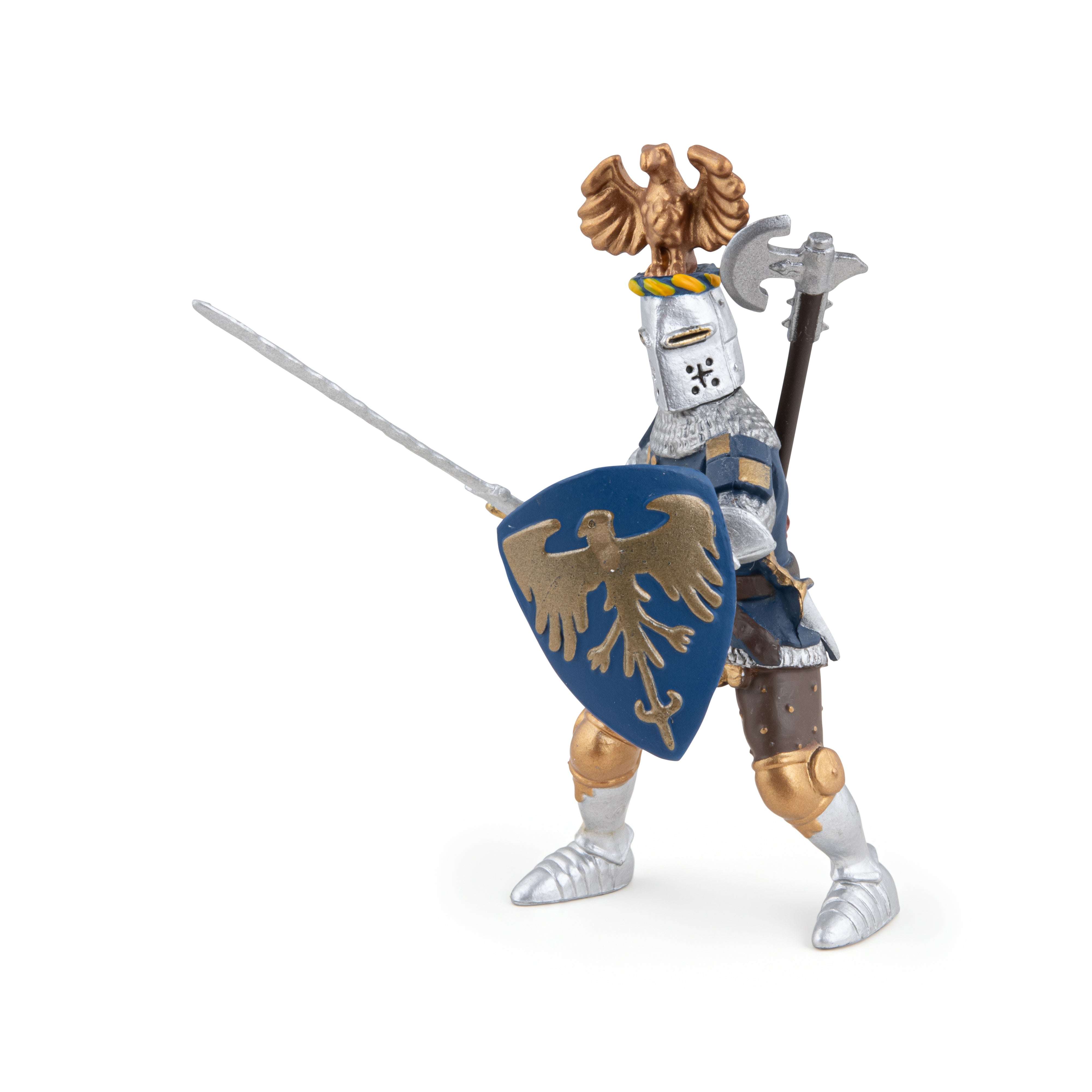 papo-medieval-blauer-ritter-figur-mit-pferd image 5