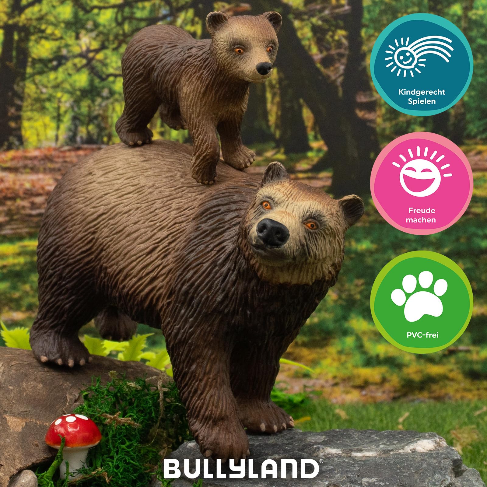 bullyland-forest-animals-69399-braunb-r-junges-tierfigur-5-cm image 2