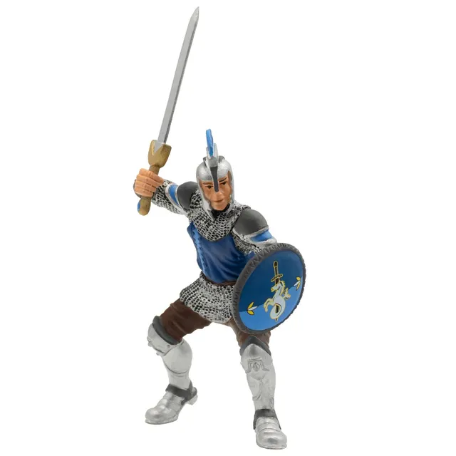 bullyland-castles-and-palaces-80764-schwertk-mpfer-figur-blau-11-5-cm image 1