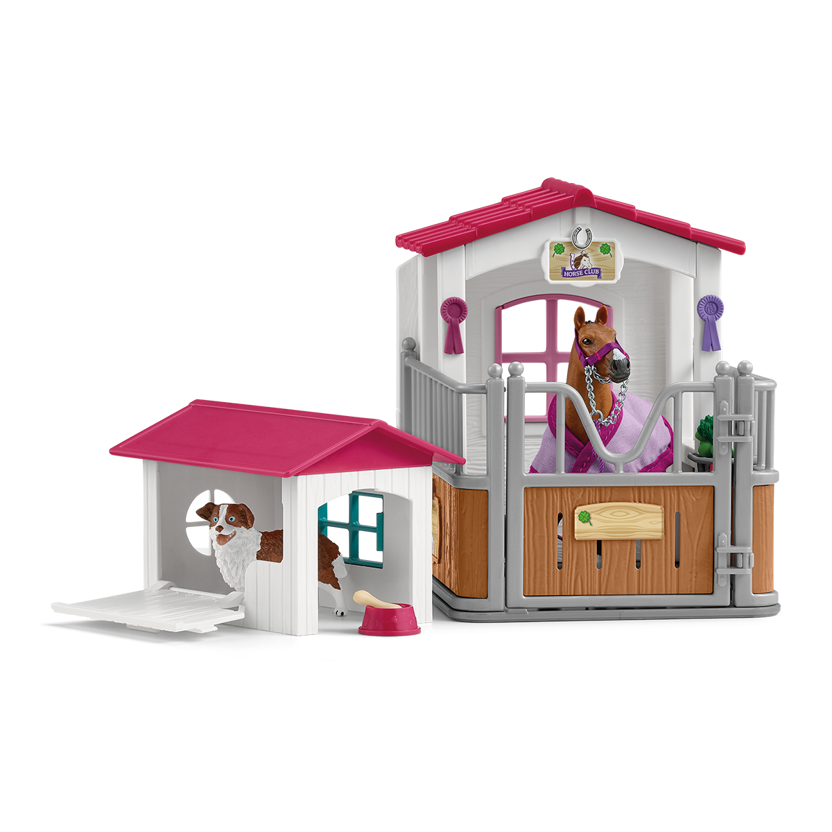 schleich-horse-club-pferdebox-mit-hundeh-tte-72218-spielset image 2