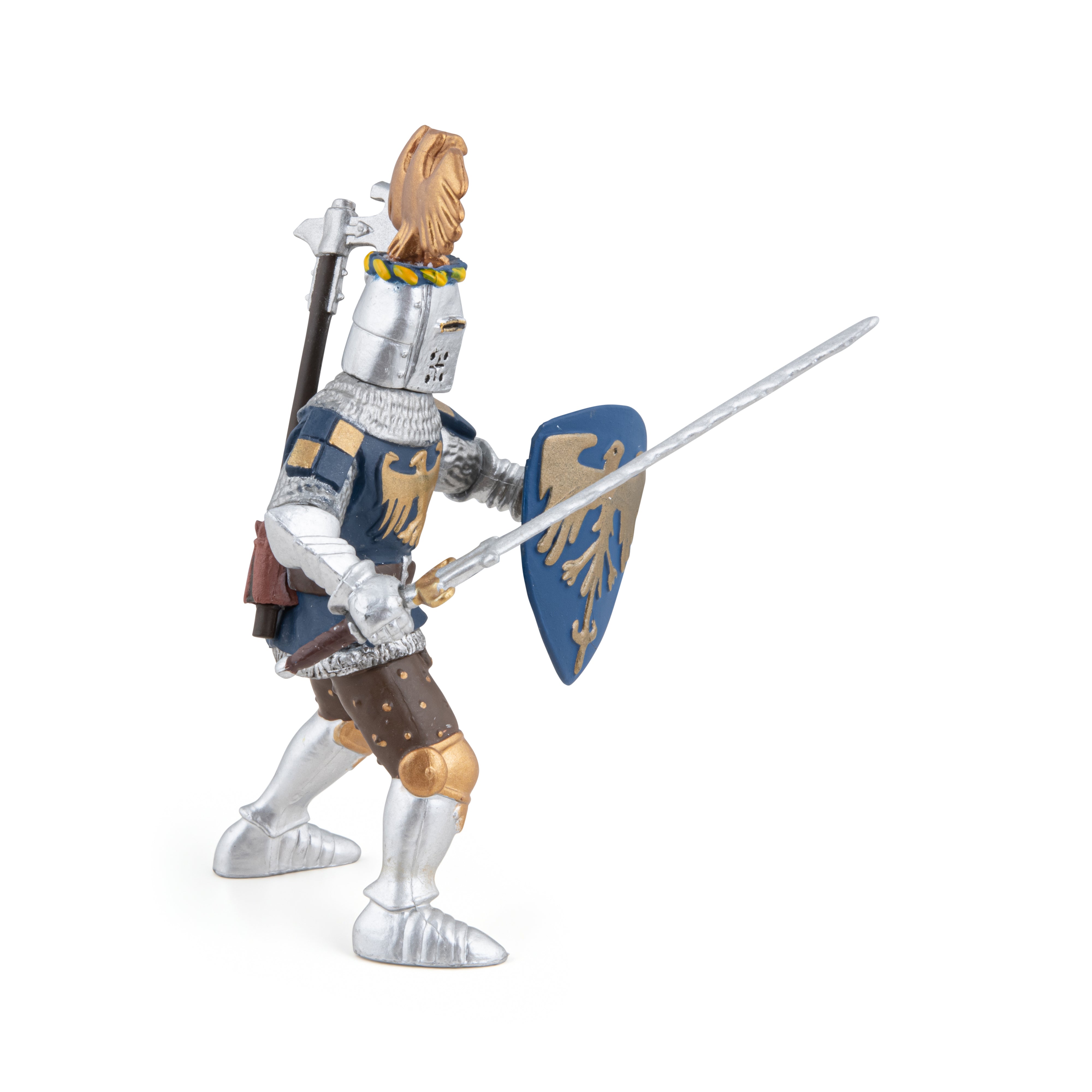 papo-medieval-blauer-ritter-figur-mit-pferd image 4