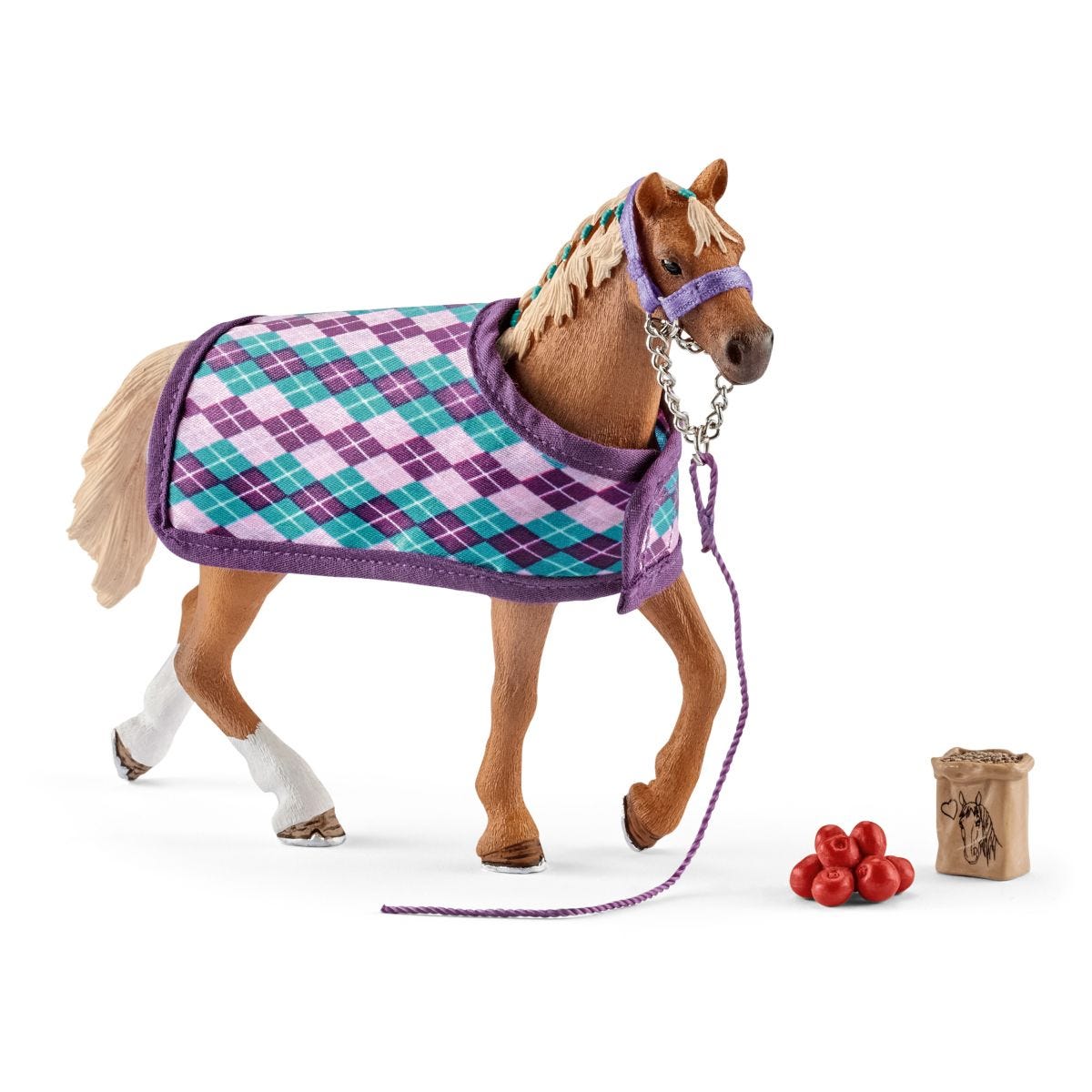 schleich-horse-club-engl-vollblut-pferd-mit-decke image 1
