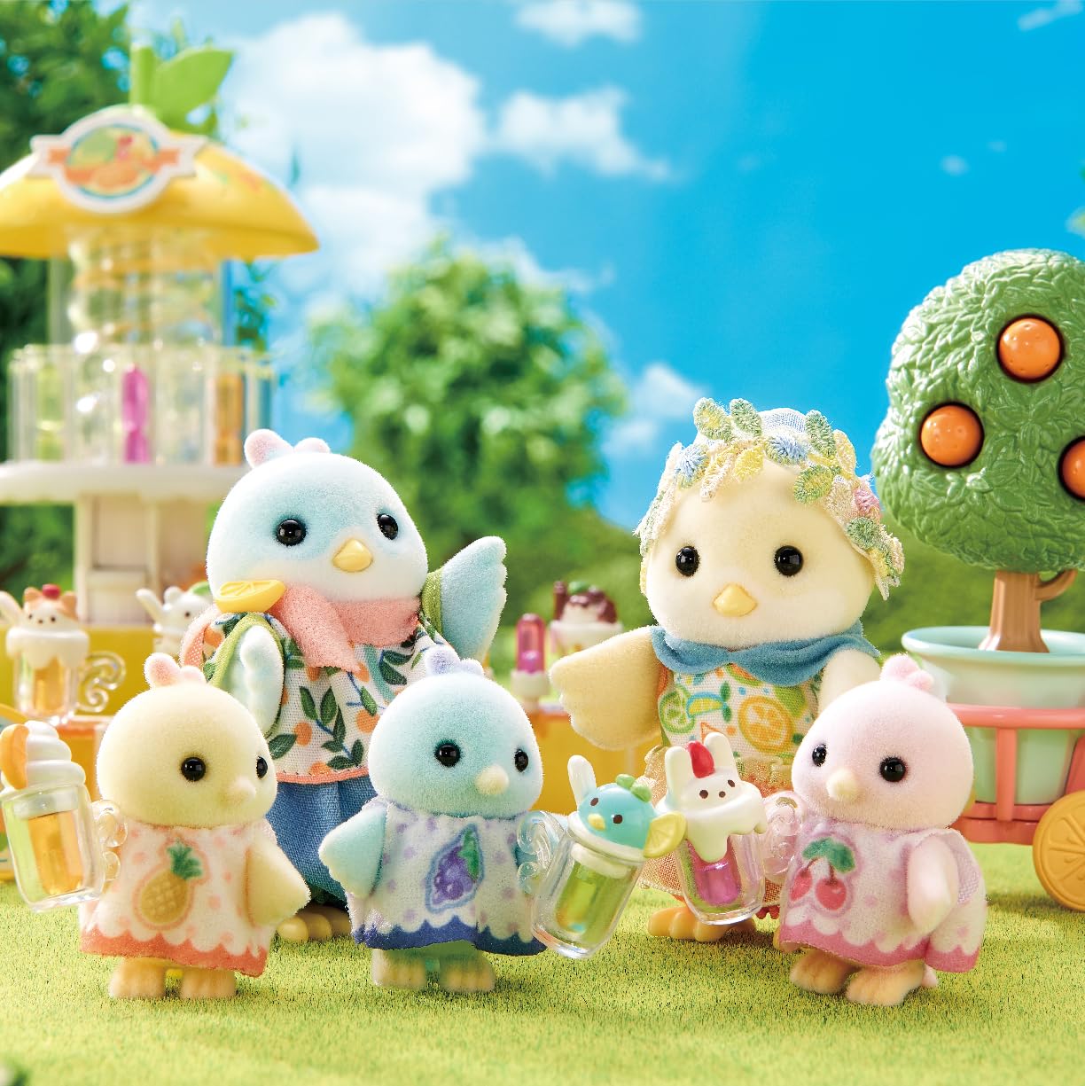 sylvanian-families-village-5860-zitronenvogel-familie-spielset image 6