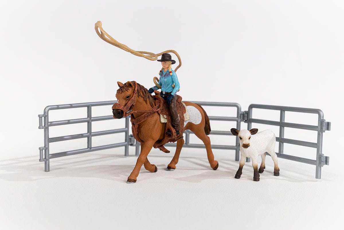 schleich-horse-club-team-roping-cowgirl-42577-spielset image 6