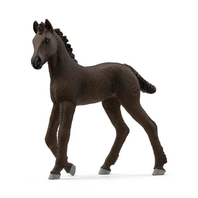 schleich-horse-club-friese-fohlen-pferdefigur-schwarz image 1