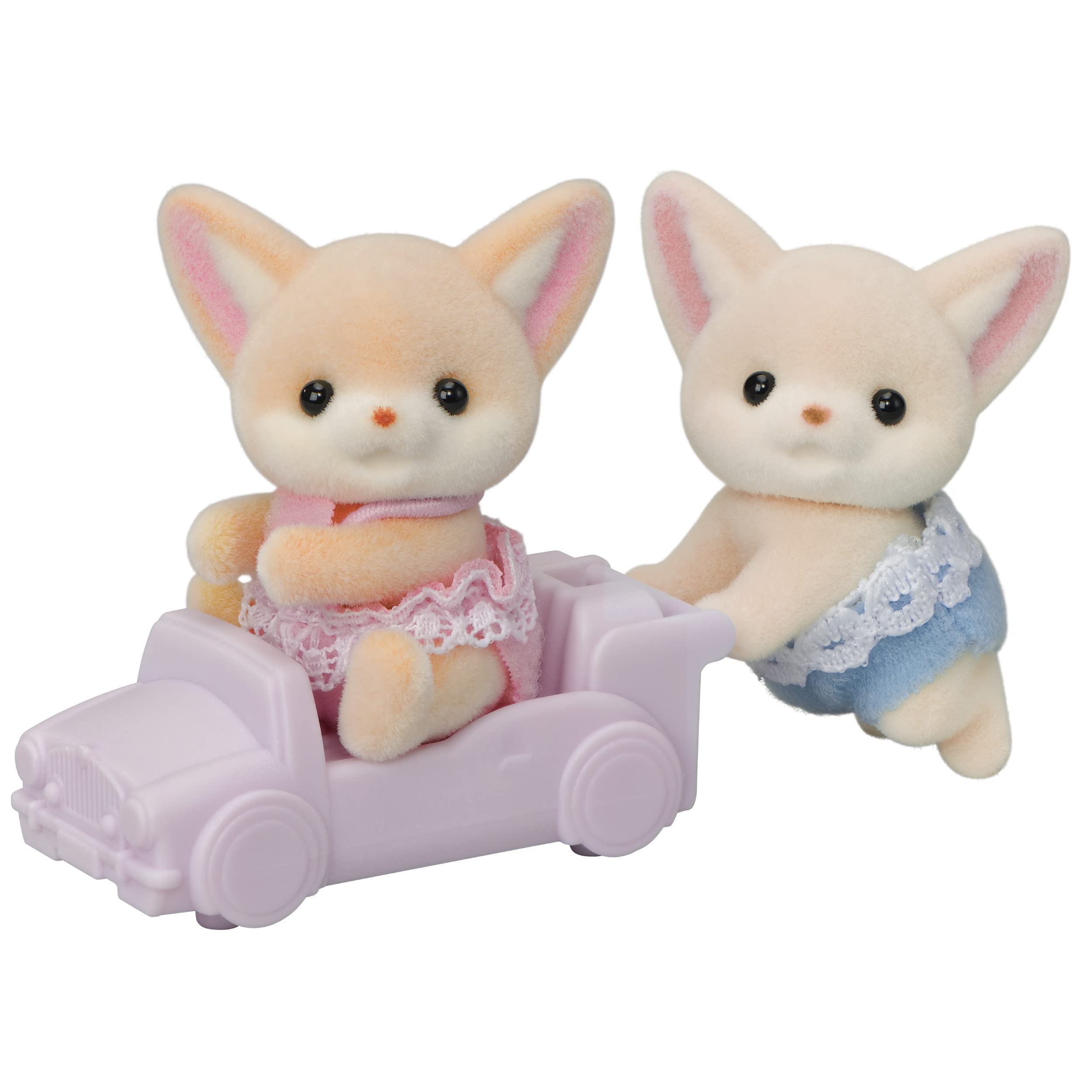 sylvanian-families-baby-collection-5697-w-stenfuchs-zwillinge-figuren-mit-auto image 1