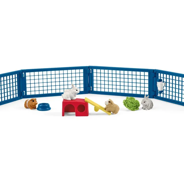 schleich-farm-world-hasenstall-kaninchen-meerschwein-set image 1