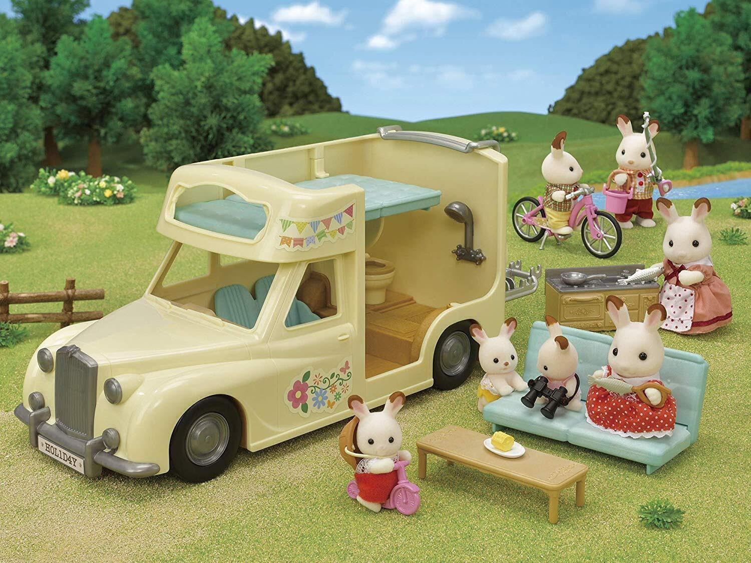 sylvanian-families-5454-wohnmobil-puppenhaus-auto-spielset-familie image 5