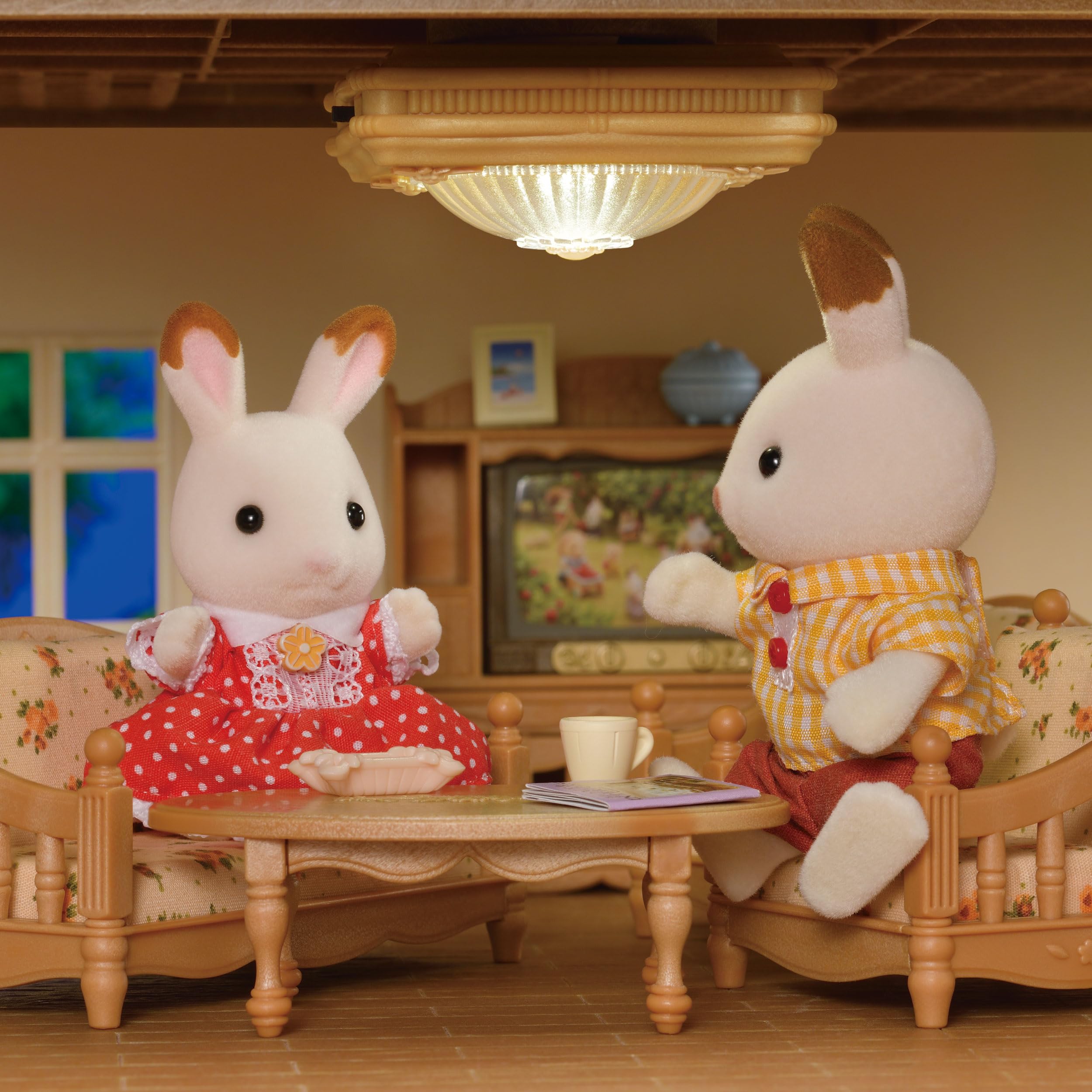 sylvanian-families-village-deckenleuchte-5528-puppenhaus-braun image 4